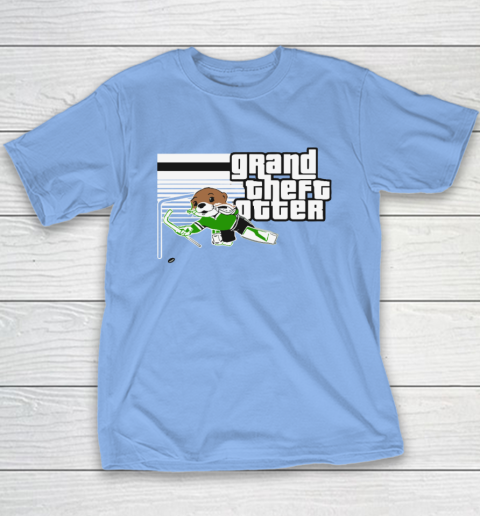 Jake Oettinger Grand Theft Otter Dallas Hockey Youth T-Shirt 8