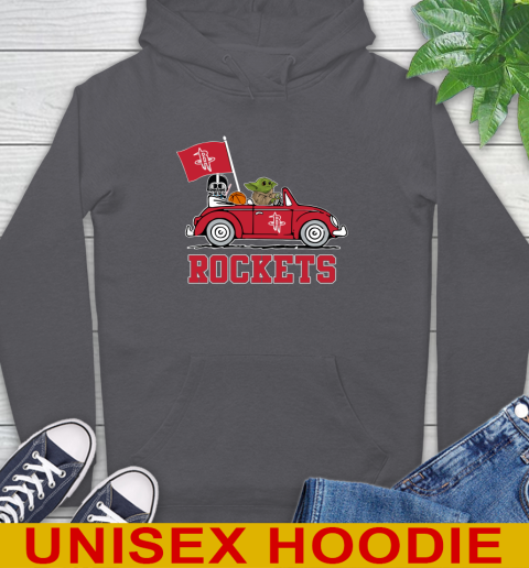 NBA Basketball Houston Rockets Darth Vader Baby Yoda Driving Star Wars Shirt Hoodie 7