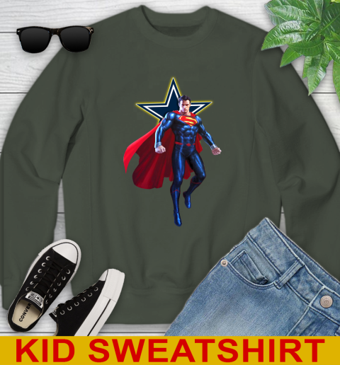 NFL Superman DC Sports Football Dallas Cowboys Youth Sweatshirt 9