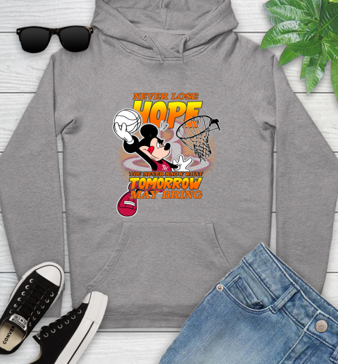 Houston Rockets NBA Basketball Mickey Disney Never Lose Hope Youth Hoodie 6