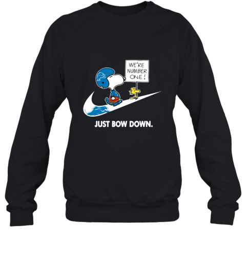 Detroit Lions Are Number One – Just Bow Down Snoopy Sweatshirt