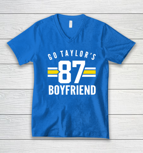 Go Taylors Boyfriend Football Funny Go Taylor's V-Neck T-Shirt 4