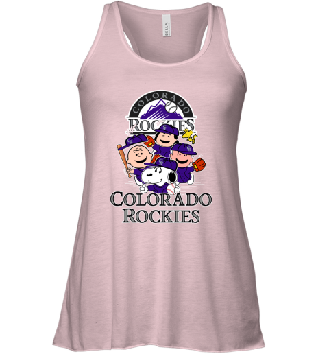 Peanuts Charlie Brown And Snoopy Playing Baseball Colorado Rockies shirt -  Limotees