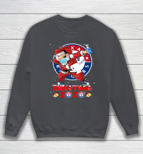 Texas Rangers Funny Santa Claus Dabbing Christmas 2020 MLB Sweatshirt 4