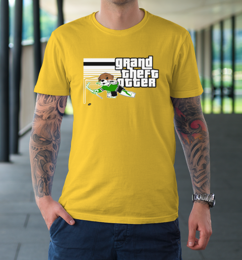 Jake Oettinger Grand Theft Otter Dallas Hockey T-Shirt 4