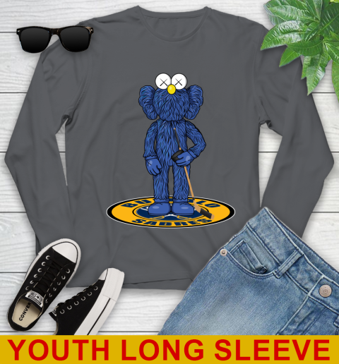 NHL Hockey Buffalo Sabres Kaws Bff Blue Figure Shirt Youth Long Sleeve 9