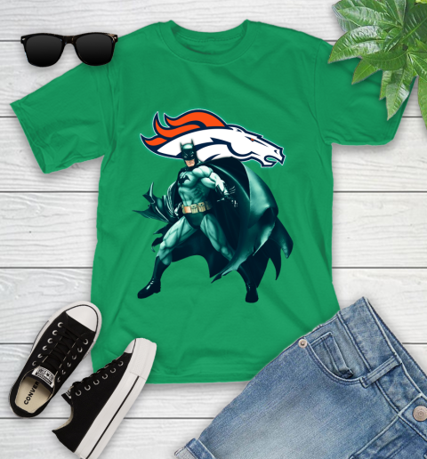 NFL Batman Football Sports Denver Broncos Youth T-Shirt 6