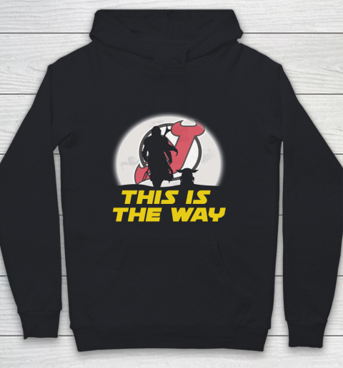 New Jersey Devils NHL Ice Hockey Star Wars Yoda And Mandalorian This Is The Way Youth Hoodie
