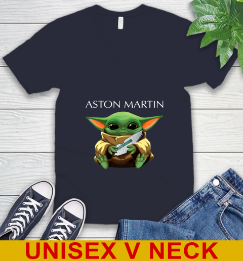 Star Wars Baby Yoda Hugs Aston Martin Car Shirt 48