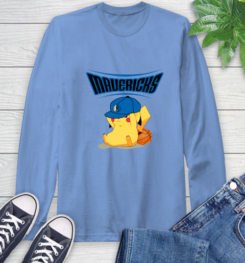 NBA Pikachu Basketball Sports Dallas Mavericks Long Sleeve T-Shirt 11