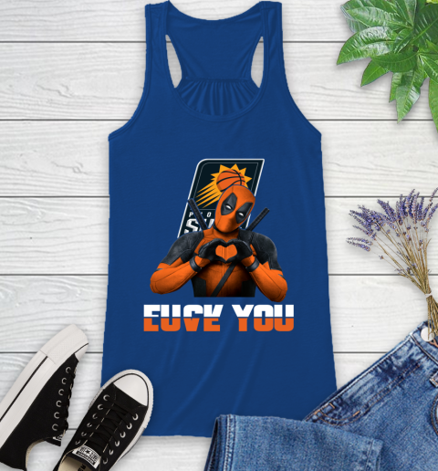 NBA Phoenix Suns Deadpool Love You Fuck You Basketball Sports Racerback Tank 8