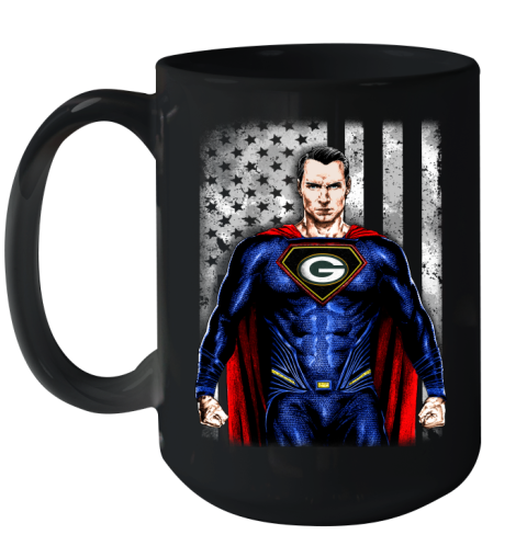 NFL Football Green Bay Packers Superman DC Shirt Ceramic Mug 15oz