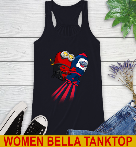 NBA Basketball New Orleans Pelicans Deadpool Minion Marvel Shirt Racerback Tank - Image 9
