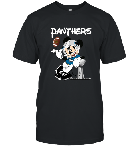 Mickey Panthers Taking The Super Bowl Trophy Football Unisex Jersey Tee