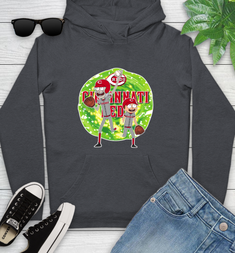 MLB Cincinnati Reds Rick And Morty Baseball Sports Youth Hoodie 8