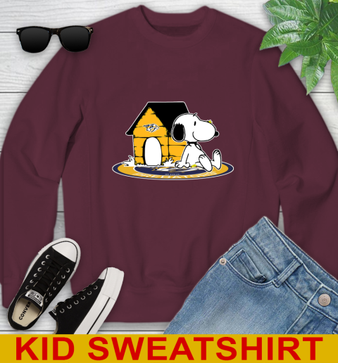 NHL Hockey Nashville Predators Snoopy The Peanuts Movie Shirt Youth Sweatshirt 5