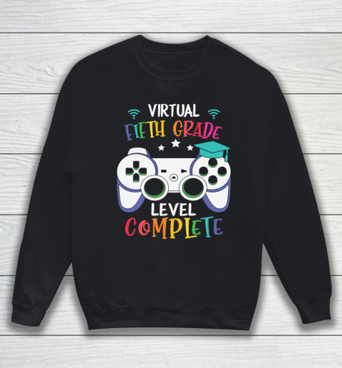 Back To School Shirt Virtual Fifth Grade level complete Sweatshirt