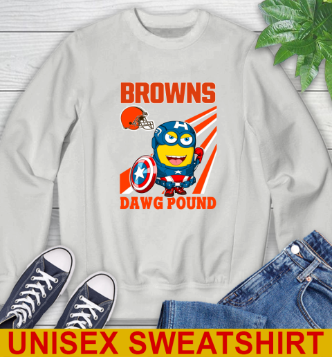 NFL Football Cleveland Browns Captain America Marvel Avengers Minion Shirt Sweatshirt 5