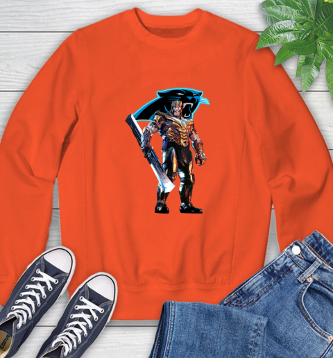 NFL Thanos Gauntlet Avengers Endgame Football Carolina Panthers Sweatshirt 4