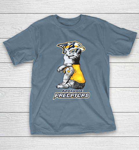 NHL My Cat Loves Nashville Predators Hockey T-Shirt 6