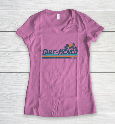 Gulf Of Mexico Est 1550 Women's V-Neck T-Shirt 6