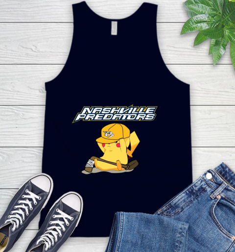 NHL Pikachu Hockey Sports Nashville Predators Tank Top 3