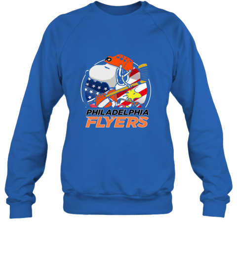 Philadelphia Flyers Ice Hockey Snoopy And Woodstock NHL Sweatshirt