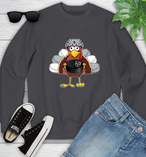 Los Angeles Kings Turkey Thanksgiving Day Youth Sweatshirt 6
