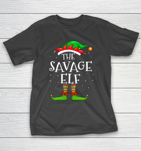 Savage Elf Family Matching Christmas Group Gift Pajama T-Shirt