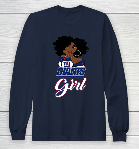 New York Giants Girl NFL Long Sleeve T-Shirt 4