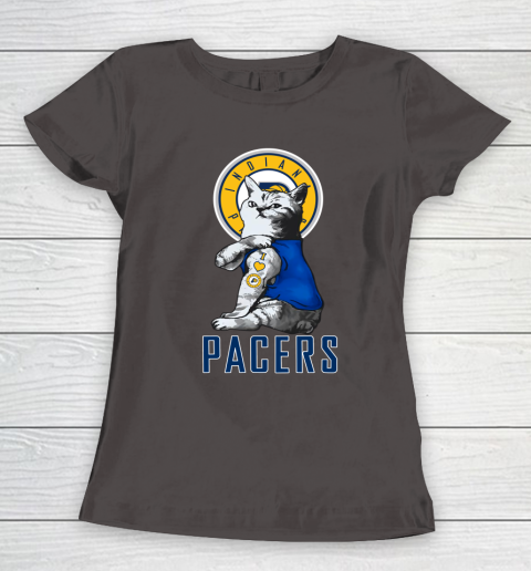 NBA Basketball My Cat Loves Indiana Pacers Women's T-Shirt 7
