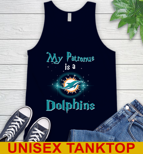 NFL Football Harry Potter My Patronus Is A Miami Dolphins Tank Top 2