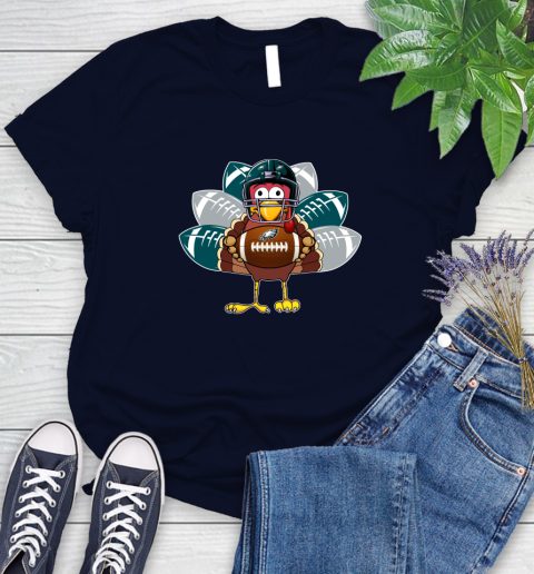 Philadelphia Eagles Turkey Thanksgiving Day Women's T-Shirt 3