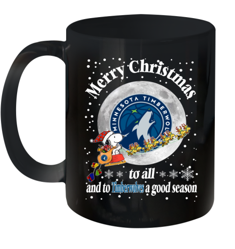 Minnesota Timberwolves Merry Christmas To All And To Timberwolves A Good Season NBA Basketball Sports Ceramic Mug 11oz