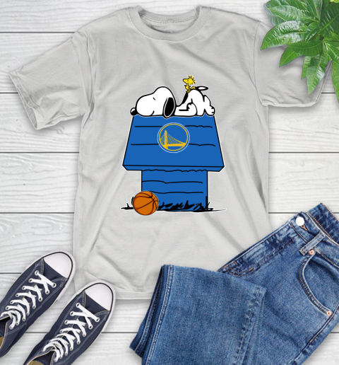 Golden State Warriors NBA Basketball Snoopy Woodstock The Peanuts Movie T-Shirt