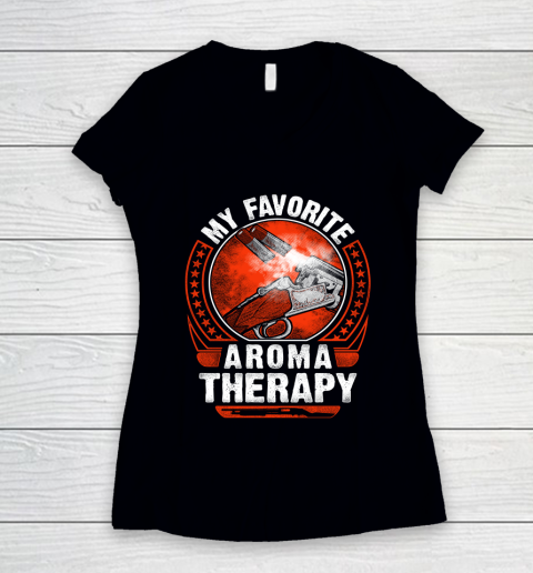 Veteran Shirt Gun Control Aroma Therapy Women's V-Neck T-Shirt