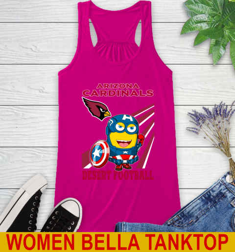 NFL Football Arizona Cardinals Captain America Marvel Avengers Minion Shirt Racerback Tank 6