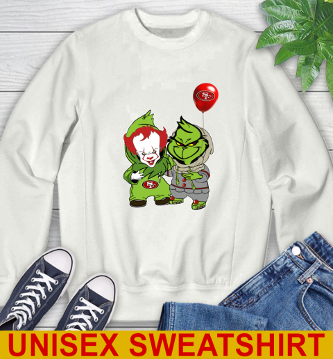 San Francisco 49ers Baby Pennywise Grinch Christmas NFL Football Sweatshirt