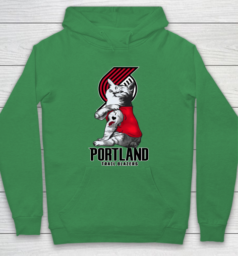 NBA Basketball My Cat Loves Portland Trail Blazers Hoodie - Image 6