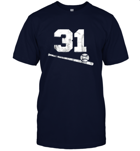 oo8r vintage baseball jersey number 31 shirt player number jersey t shirt 60 front navy