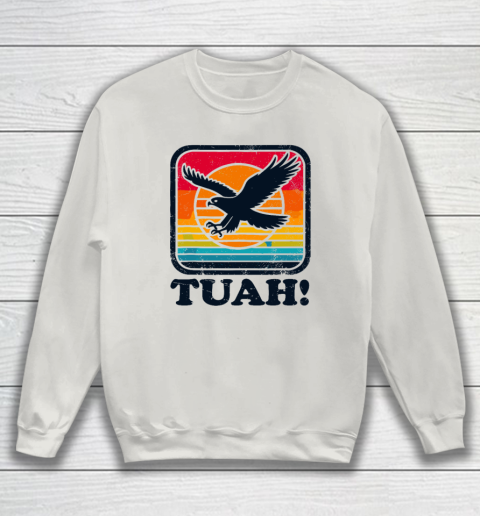 Funny Hawk Tuah Tush Camping Hiking Sarcastic Sweatshirt 8