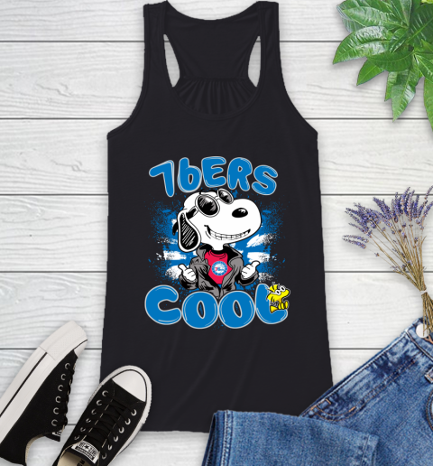 NBA Basketball Philadelphia 76ers Cool Snoopy Shirt Racerback Tank