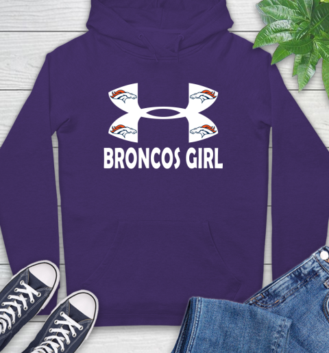 NFL Denver Broncos Girl Under Armour Football Sports Hoodie Tee For Sports
