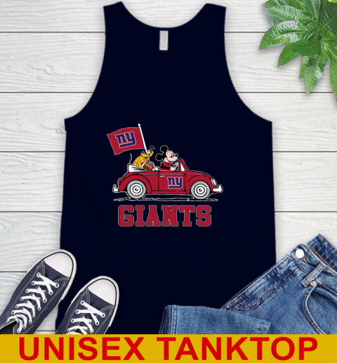 NFL Football New York Giants Pluto Mickey Driving Disney Shirt Tank Top 3