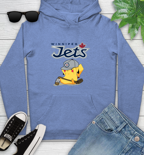 NHL Pikachu Hockey Sports Winnipeg Jets Youth Hoodie 12
