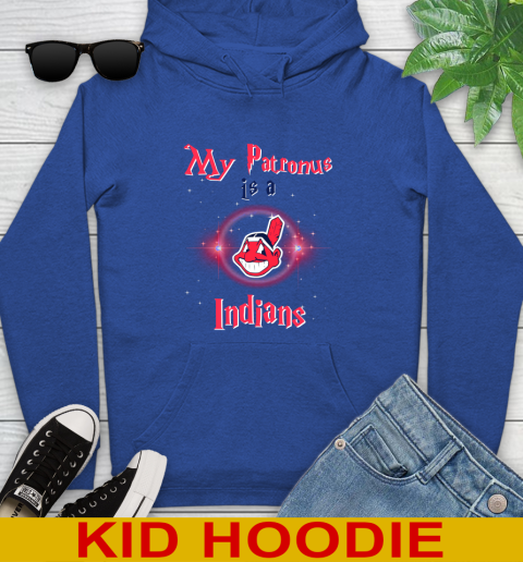 MLB Baseball Harry Potter My Patronus Is A Cleveland Indians Youth Hoodie 10