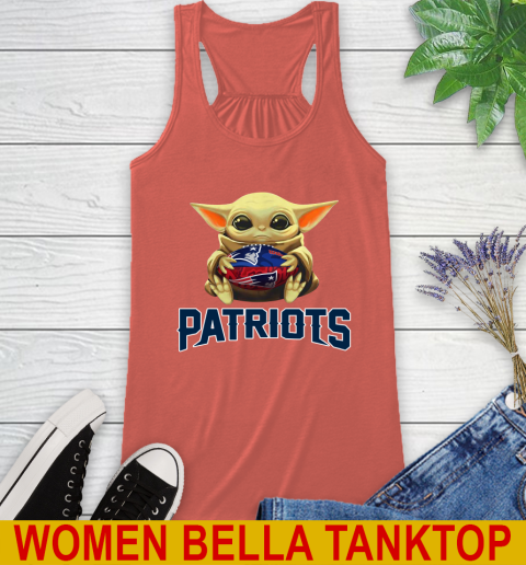 NFL Football New England Patriots Baby Yoda Star Wars Shirt Racerback Tank 4
