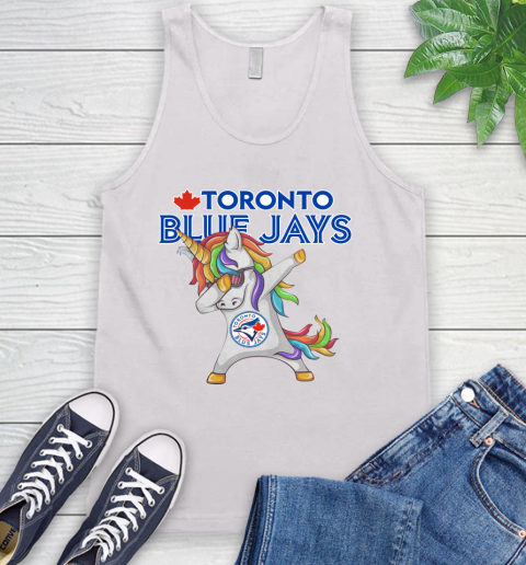 Toronto Blue Jays MLB Baseball Funny Unicorn Dabbing Sports Tank Top