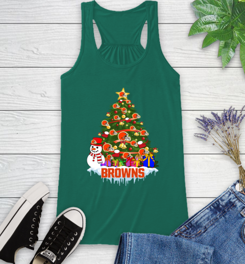 Cleveland Browns Merry Christmas NFL Football Sports Racerback Tank 7