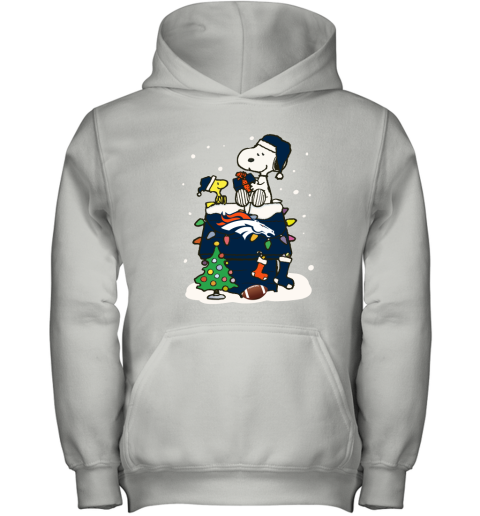 A Happy Christmas With Denver Broncos Snoopy Youth Hoodie